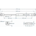 thumbnail image 2 of HOWDIA 200N/44lbs Gas Struts for Heavy Lid, Soft Open Gas Strut Gas Spring Gas Shocks Lift Supports, Safety Lift Support Lid Hinge for Cabinets Toy Box, Pack of 2, 2 of 5
