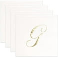 thumbnail image 2 of Gift Boutique 100 Gold Monogram Cocktail Napkins Letter G Disposable Paper Pack Elegant Metallic Golden Foil Hand Napkin for Powder Room Wedding Holiday Birthday Party Baby Shower Decorative Towels, 2 of 8
