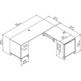 thumbnail image 6 of Pemberly Row Modern 72W Sit to Stand L Shaped Desk in Storm Gray, 6 of 7