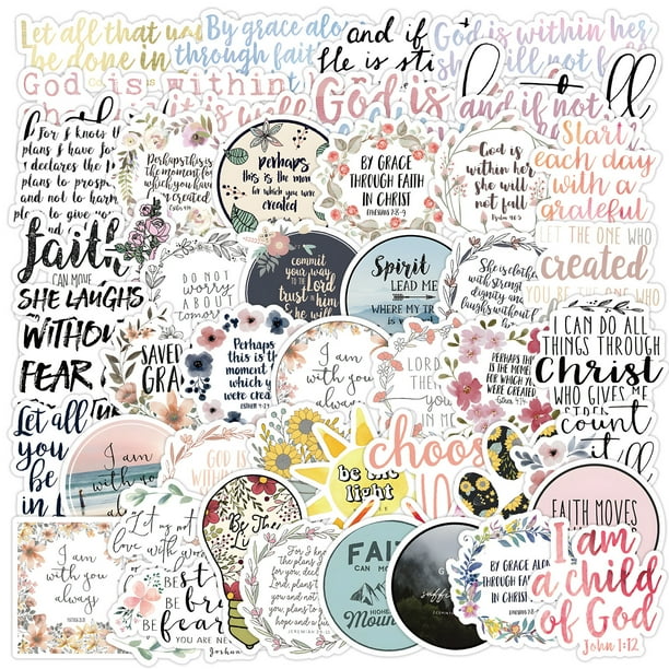 Paquete de pegatinas motivacionales de vinilo con citas inspiradoras, 50 unidades