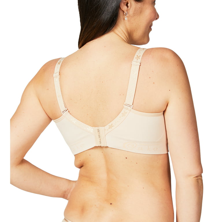Cake Maternity Women's Maternity and Nursing Rock Candy Luxury Seamless Contour  Bra (with removable pads), Beige, Medium 