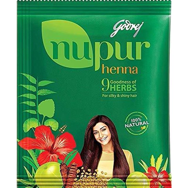 Nupur Henné - Bienfaits de 9 Herbes - 1000 Grammes