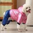thumbnail image 4 of Winter Hooded Dog Coat Warm Waterproof Puppy Down Jacket, Lightweight Outdoor Windproof Snowsuit Cold Weather Apparel Clothes Only for Extra Small and Small Dogs, 4 of 8