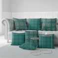 thumbnail image 5 of Twilight Blossom Indoor/Outdoor Pillow with Removable Cover in Green 18x18, 5 of 6