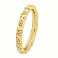 thumbnail image 3 of Sterling Silver Gold-Plated Textured Ring, 3 of 8