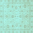 thumbnail image 1 of Ahgly Company Indoor Square Oriental Light Blue Traditional Area Rugs, 6' Square, 1 of 4