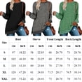 thumbnail image 5 of SHIBEVER Long Sleeve Tunic Tops for Women shirts Round Neck Casual Fall Fashion Side Slit Tops Loose Fit Pullover Tops Color Block Blouse Green, 5 of 5