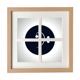 thumbnail image 1 of Musica Bass Clef negro blanco Pantalla de escritorio de pared de marco 4 aperturas, 1 of 4