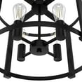 thumbnail image 5 of Hunter - Astwood 4-light Matte Black, Medium Size Chandelier, Dimmable, Caged Style, Drum Shaped, for Bedrooms, Dining, Living Rooms - 19133, 5 of 9