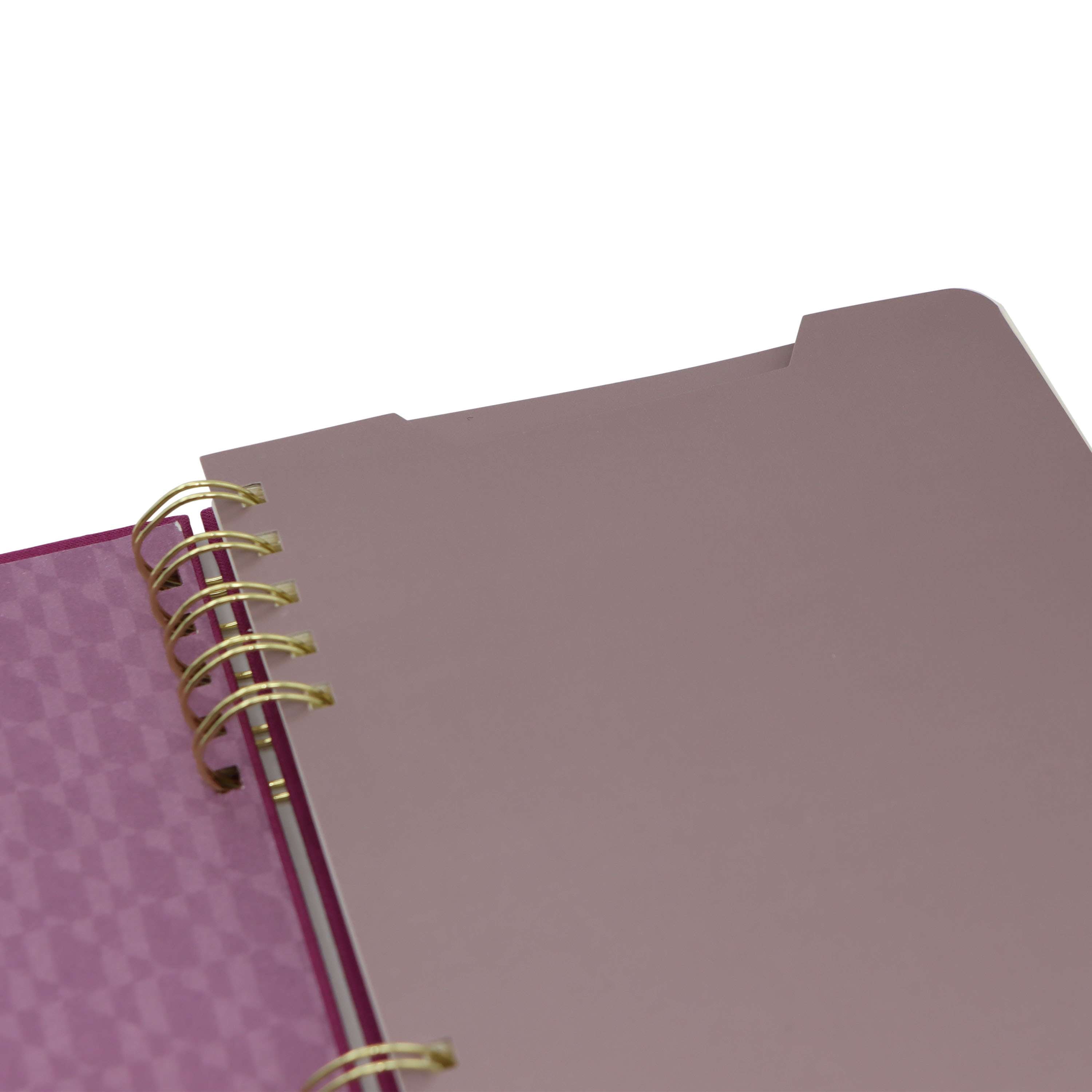 Pen+Gear Brand Purple Linen Spiral Journal,96 Ruled Sheets