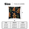 thumbnail image 5 of Gingerbread Man Luxurious Velvet Throw Covers Pillow Inserts - Set of 2 Throw Pillows with Unique Patterns - 16x16, 18x18, 20x20 Inches for Home Decor and Gifts, 5 of 6