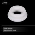 thumbnail image 3 of 2Pcs T Type Rubber Grommet Mount Dia 39.3mm ID 28mm H 15.5mm Seal Protection Flexible Hole Plugs White, 3 of 5