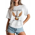 thumbnail image 2 of Women's T-Shirt WALLEN NASHVILLE,TENNESSEE Guitar Wings Short Sleeve Casual Tee Classic Crew Neck T Shirt for Women White, 4XL, 2 of 7