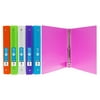 BAZIC 3 Ring Binder 1" Poly Binders Matte Color Soft Cover, 175 Sheets, 6-Count