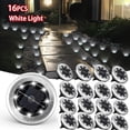 thumbnail image 5 of Solar Garden Lights with Stainless Steel 8 LED Design, 16 Pack White Pathway Lights, 5 of 16