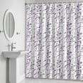 thumbnail image 5 of Purple and Grey Leaf Shower Curtain for Bathroom Decor, Abstract Farm Plants Floral Branches Waterproof Fabric Shower Curtain, 72"x84" Set with 12 Hooks, 5 of 9