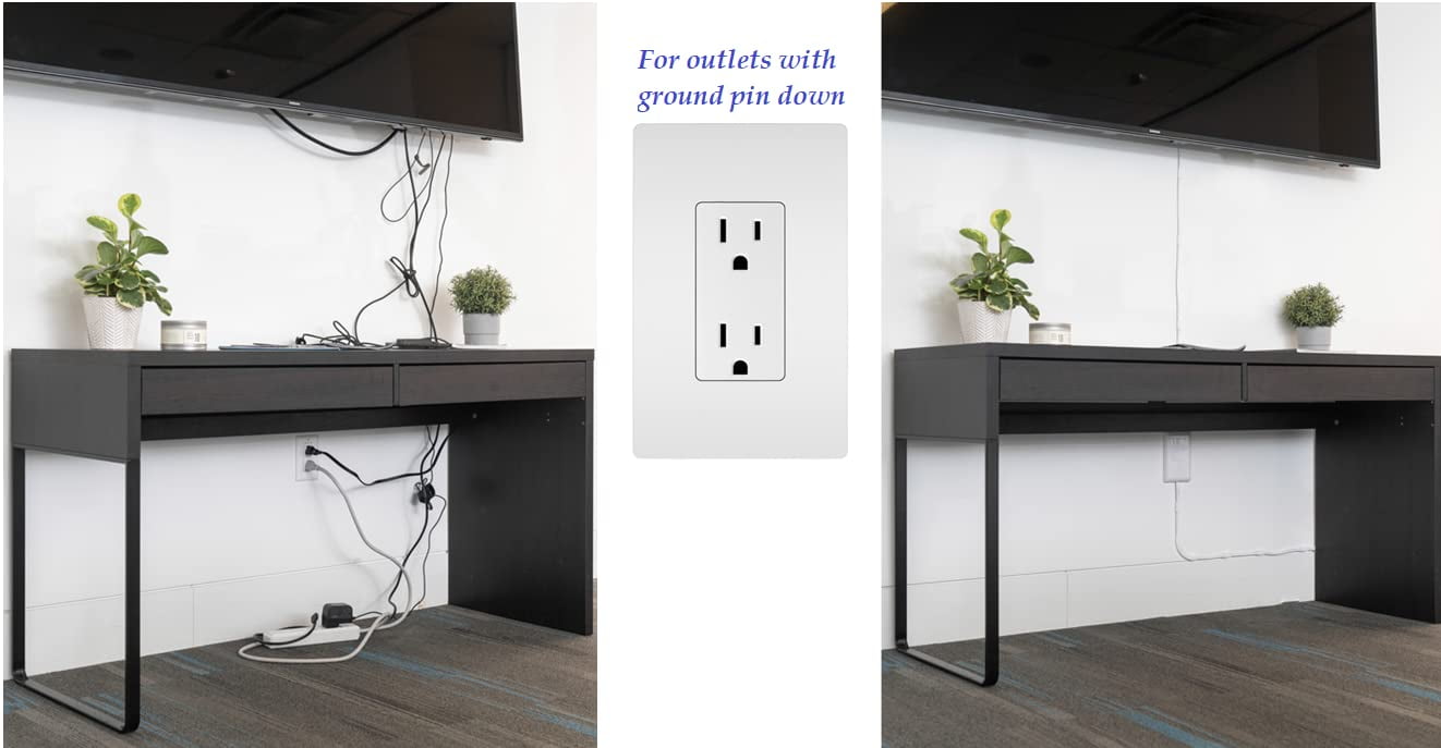 Sleek Socket Electrical Outlet Cover 3ft Power Strip – FireFold