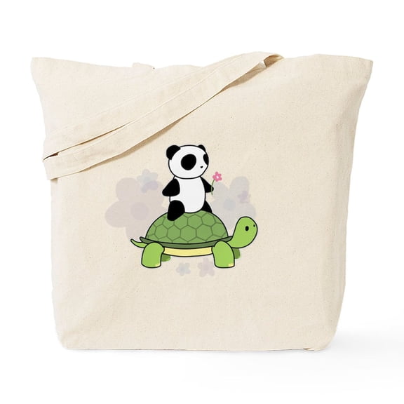 CafePress - Turtle And Panda 1 Tote Bag - Unisex Canvas Tote Bag, Beige, 1-Piece