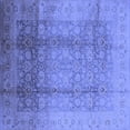 thumbnail image 1 of Ahgly Company Indoor Square Oriental Blue Industrial Area Rugs, 5' Square, 1 of 4