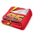 thumbnail image 2 of Mantas de felpa de Lightning McQueen para viajes, dormitorio, sala de estar, sofá, oficina, 2 of 8