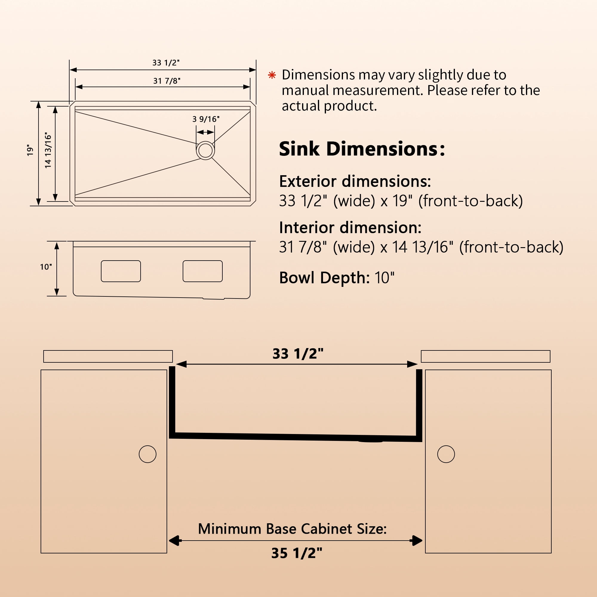 DeerValley DV-1K0555 33-Inch Undermount Workstation Kitchen Sink, 16 Gauge Stainless Steel Single Bowl Kitchen Sink with Cutting Board, Colander & Basket Strainer for Kitchen Remodel