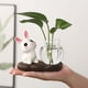 thumbnail image 2 of B Florero Hidropónico de Conejo de , Arreglo de Flores de Vidrio Transparente, Macetas para Plantas, Maceta para Decoración del Hogar, 2 of 5