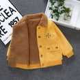 thumbnail image 1 of Abrigo de pana para niños, estilo occidental, chaqueta gruesa de moda para bebés, abrigo de invierno con forro polar y acolchado de algodón para niños, 1 of 6