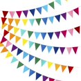 thumbnail image 3 of 3 Assembled Rainbow Banners Felt Bunting Multicolor for Colorful Birthday Party Decorations, 3 of 3