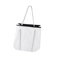 thumbnail image 4 of Bolsa de neopreno para mujer con bolsa pequeña de playa, cesta de playa de gran capacidad. Blanco, 4 of 9
