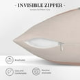 thumbnail image 5 of Square Throw Pillow Covers with Core, Wallpaper Leaf Boho Print Pillows for Sofa Beds, 20 x 20 inches Pink, 5 of 9