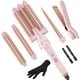 thumbnail image 1 of Rizador de pelo 5 en 1 con varita, plancha de pelo de 3 cilindros, 3 rizadores de cerámica (de 0,89 a 3,17 cm), 2 temperaturas de calentamiento rápido, guante y pinza (rosa claro), 1 of 5