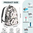 thumbnail image 5 of Chihuahua and Heart White Pattern Backpack for School, Cute School Bag with Adjustable Shoulder Straps and Padded Back, 16.9"x12.6"x5.9", 5 of 5