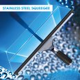 thumbnail image 4 of Romacci Extendable Stainless Steel Squeegee With 13.8In Silicone Blade For Shower Doors Windows Mirrors Windshields (No Poles), 4 of 7