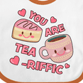 thumbnail image 4 of Inktastic Valentine You Are Tearrific with Cute Tea Cup and Pastry Girls Baby Bib, 4 of 4