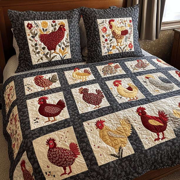 Pollo Dai190824331 Juego de cama edredón