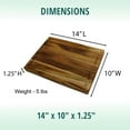 thumbnail image 4 of EcoDecors 14" x 10" FSC® Teak Reversible Cutting Board with Juice Groove, 4 of 7