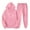 Pink, variant on Women Fall Outfits Outfits Sports Tracksuits Long Sleeve Pullover Hoodies Sweatshirt Coat And Sweatpants Suit
