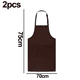 thumbnail image 2 of Paquete de 2 delantales ajustables resistentes a las gotas de agua con 2 bolsillos delantales de cocina para mujeres hombres chef, 2 of 5