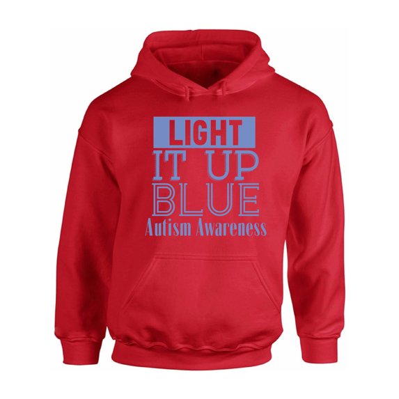 Awkward Styles Unisex Light It Up Blue Support Graphic Hoodie Tops for Autism Awareness