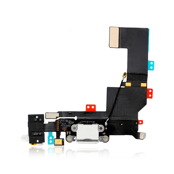 Replacement Charging Port Flex Cable Compatible For iPhone 5S (Silver)