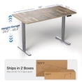 thumbnail image 6 of VIVO Electric 60” x 30” Stand Up Desk, Reclaimed Wood Top, Gray Frame, 6 of 8