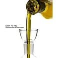 thumbnail image 5 of Botella dispensadora de aceite de oliva de vidrio transparente de 380 ml (13 onzas). Aceitera y vinagrera con vertedor (sin embudo). Jarra de aceite de oliva para cocina y barbacoa., 5 of 5