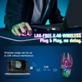 thumbnail image 4 of VersionTECH. Wireless Gaming Mouse with RGB Colorful LED Lights, Silent Click, 2.4G USB Nano Receiver, 3 Level DPI for PC Mac XBOX, 4 of 7