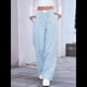thumbnail image 5 of Pantalones Bóxer A Rayas para Mujer, de Algodón, para Estar en Casa, Informales, A Cuadros, Estilo Y2K, con Bolsillos Azul M, 5 of 10
