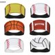 thumbnail image 3 of SMBR Super Softbol Deportes Sudor Bola Patrón Diademas Niñas Yoga Fitness Mujeres Accesorios Para El Cabello Banda De Pelo Corriendo Béisbol Hairband BR, 3 of 4