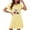 Yellow, variant on Somuwie Clearance Women's Christmas Plus Size Short Nightdress Chest Printed Round Neck Short Sleeves