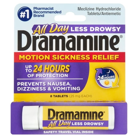 Dramamine formule moins Drowsy cinétose Comprimés de secours - 8 CT