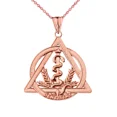 thumbnail image 1 of DENTISTRY SYMBOL PENDANT NECKLACE IN ROSE GOLD, 1 of 1