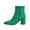 Green_#03, variant on Women's Suede Ankle Boots Knit Cuff Warm Winter Booties Low Heel Slip On Casual Shoes,Black 42