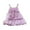 Purple, variant on Odeerbi Toddler Kids Baby Girls 2025 Fashion Cute Solid Color Breathable Bow Suspenders Princess Dress